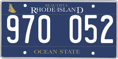 RI license plate 970052