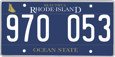 RI license plate 970053