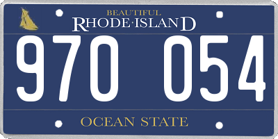 RI license plate 970054