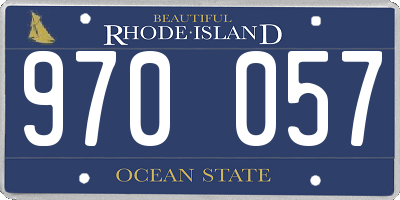 RI license plate 970057