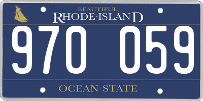 RI license plate 970059