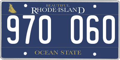 RI license plate 970060