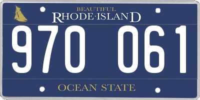 RI license plate 970061