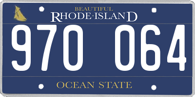 RI license plate 970064