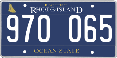 RI license plate 970065
