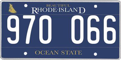 RI license plate 970066