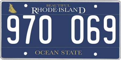 RI license plate 970069