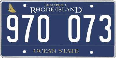 RI license plate 970073