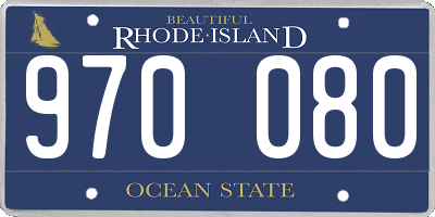 RI license plate 970080