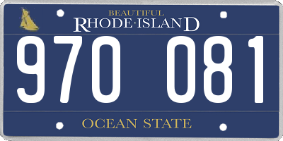 RI license plate 970081