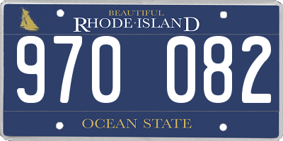RI license plate 970082