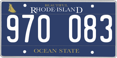 RI license plate 970083