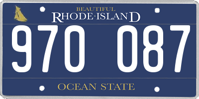 RI license plate 970087