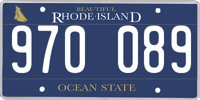 RI license plate 970089
