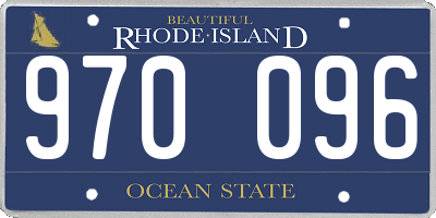 RI license plate 970096