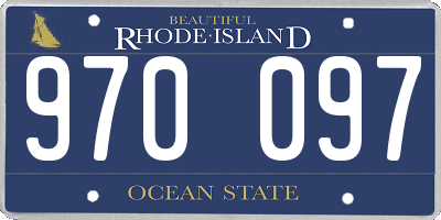 RI license plate 970097