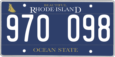 RI license plate 970098