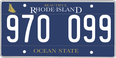 RI license plate 970099