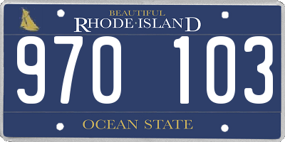 RI license plate 970103