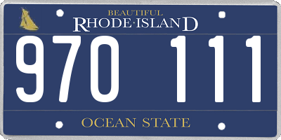 RI license plate 970111