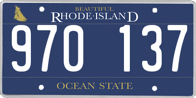 RI license plate 970137