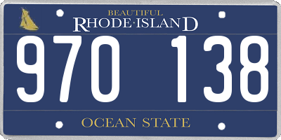 RI license plate 970138