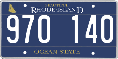 RI license plate 970140