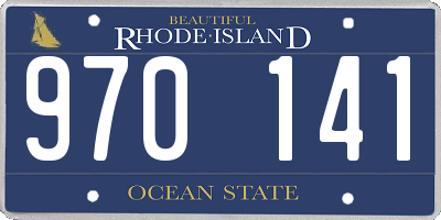 RI license plate 970141