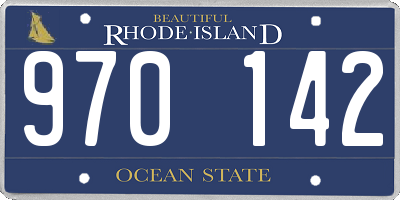 RI license plate 970142