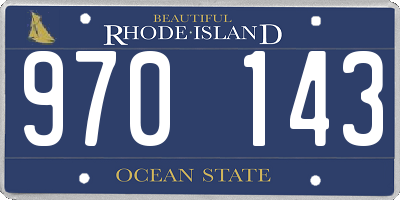 RI license plate 970143