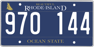 RI license plate 970144