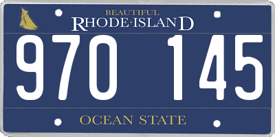 RI license plate 970145