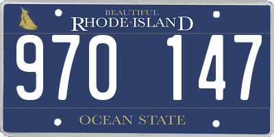 RI license plate 970147