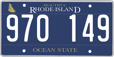 RI license plate 970149