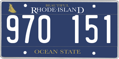 RI license plate 970151