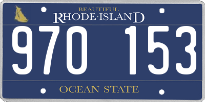 RI license plate 970153