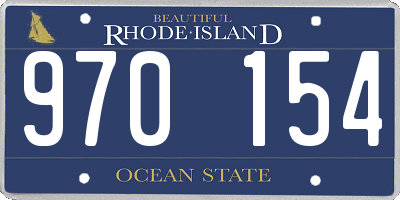 RI license plate 970154