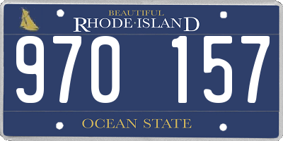 RI license plate 970157