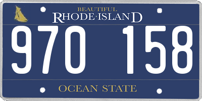 RI license plate 970158