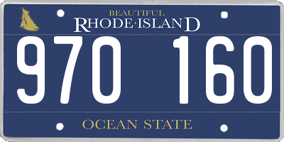 RI license plate 970160