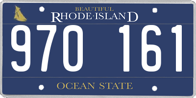RI license plate 970161