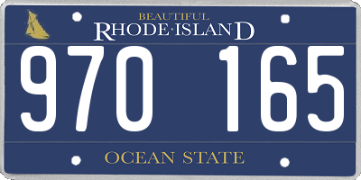 RI license plate 970165