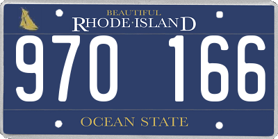 RI license plate 970166