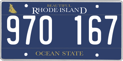 RI license plate 970167