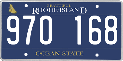 RI license plate 970168