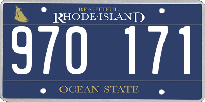 RI license plate 970171