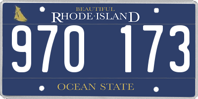 RI license plate 970173