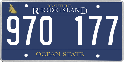 RI license plate 970177