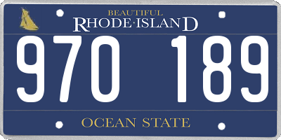 RI license plate 970189