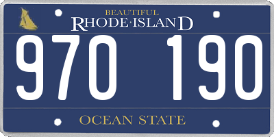 RI license plate 970190